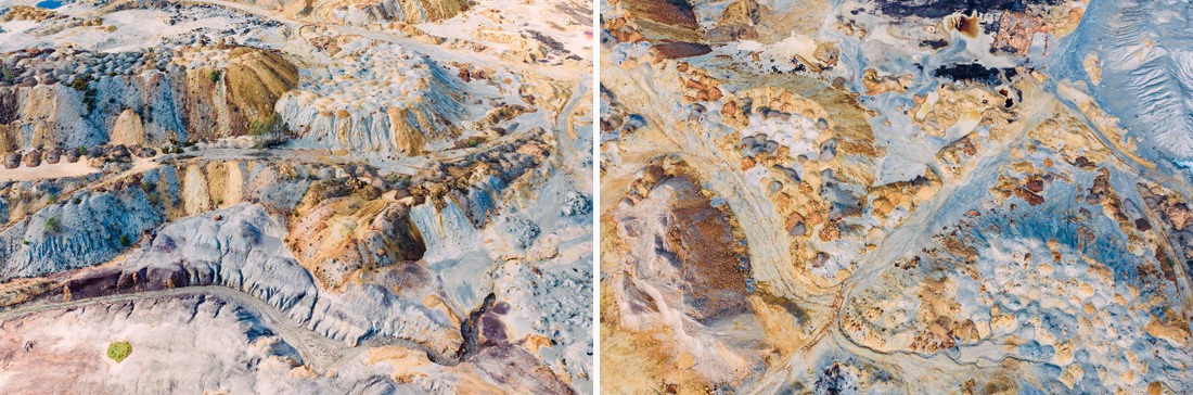 003 saltfields aereal drone mineral lake - Farbige Mineralseen und eine verlassene Mine