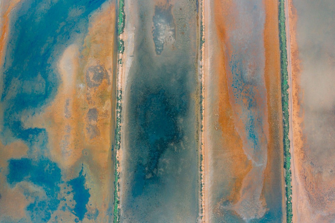 019 saltfields huelva algarve drone areal - Farben & Strukturen der Salzfelder
