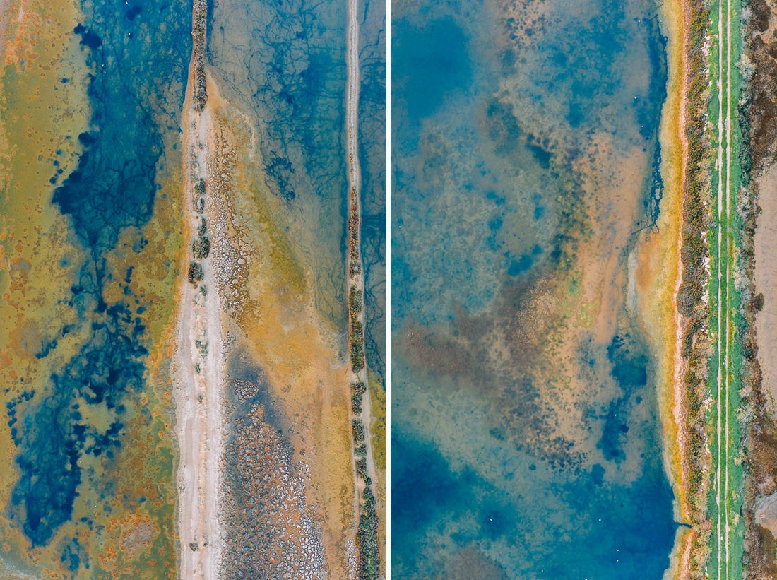 024 saltfields huelva algarve drone areal - Farben & Strukturen der Salzfelder