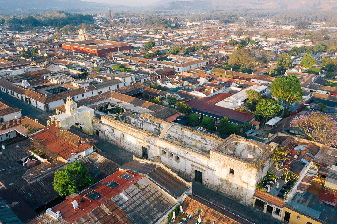 003 areal antigua luftaufnahme altstadt - Luftaufnahmen Antigua (Guatemala)