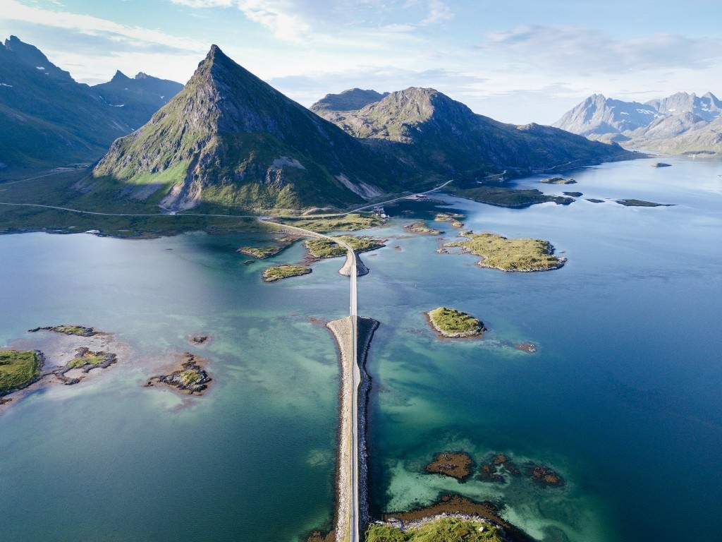 luftaufnahme lofoten bruecke - Fotos aus meinem Alltag