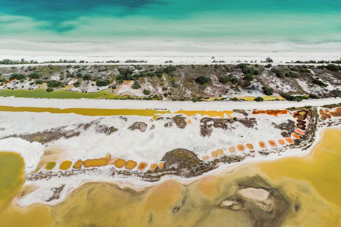 017 strand yucatan salzfelder elcuyo - Luftaufnahmen aus aller Welt