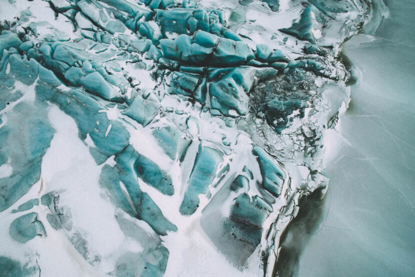 skaftafell glacier drone svinafellsjokul iceland 0003