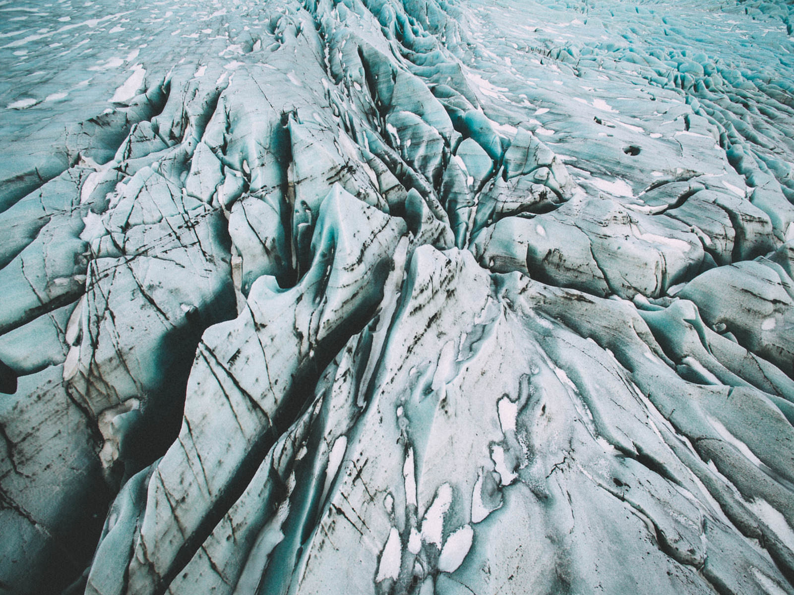 skaftafell glacier drone svinafellsjokul iceland 0017 - Island - Luftaufnahmen der Gletscherlandschaft im Skaftafell Nationalpark
