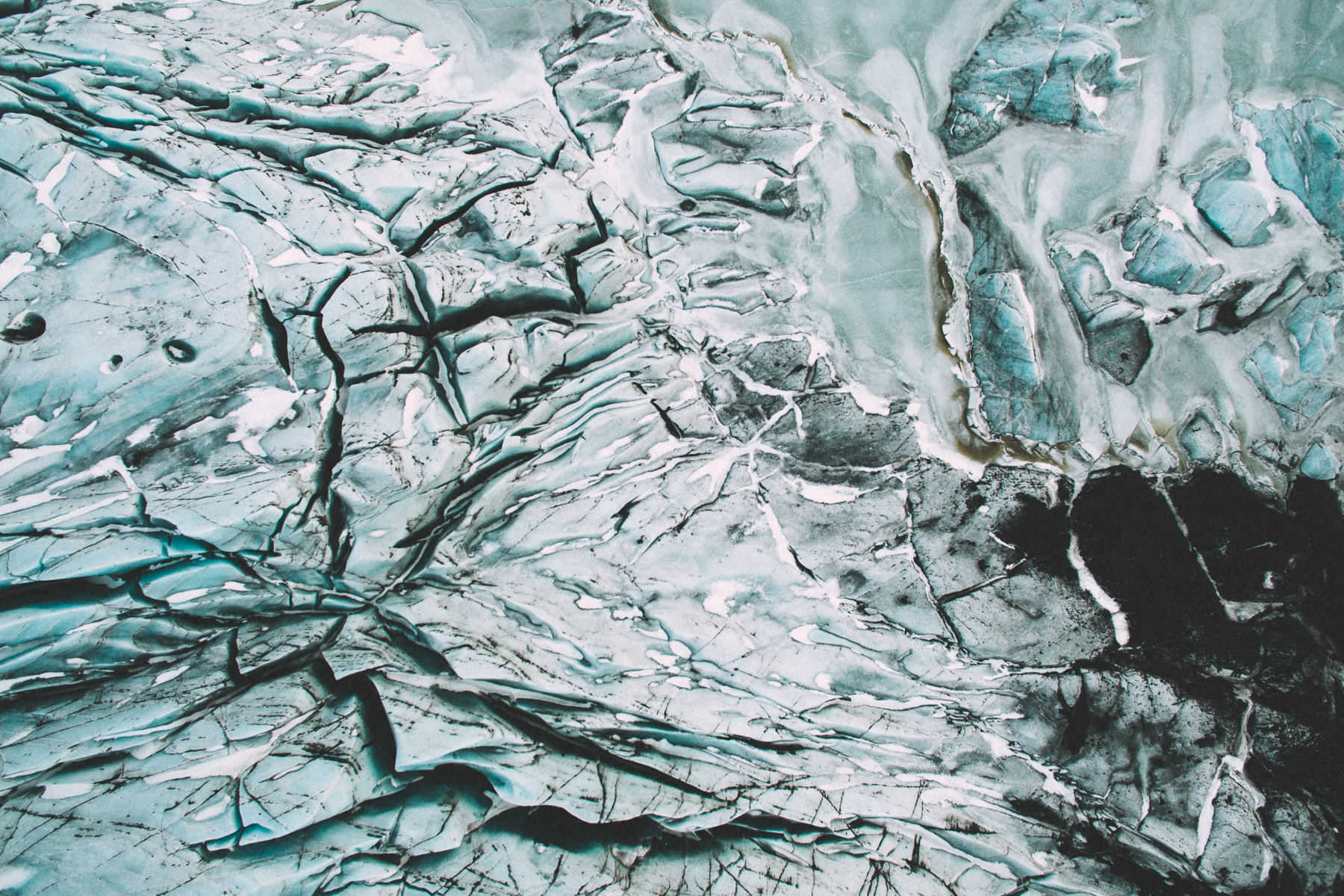 skaftafell glacier drone svinafellsjokul iceland 0020 - Island - Luftaufnahmen der Gletscherlandschaft im Skaftafell Nationalpark